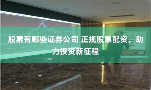 股票有哪些證券公司 正規股票配資，助力投資新征程